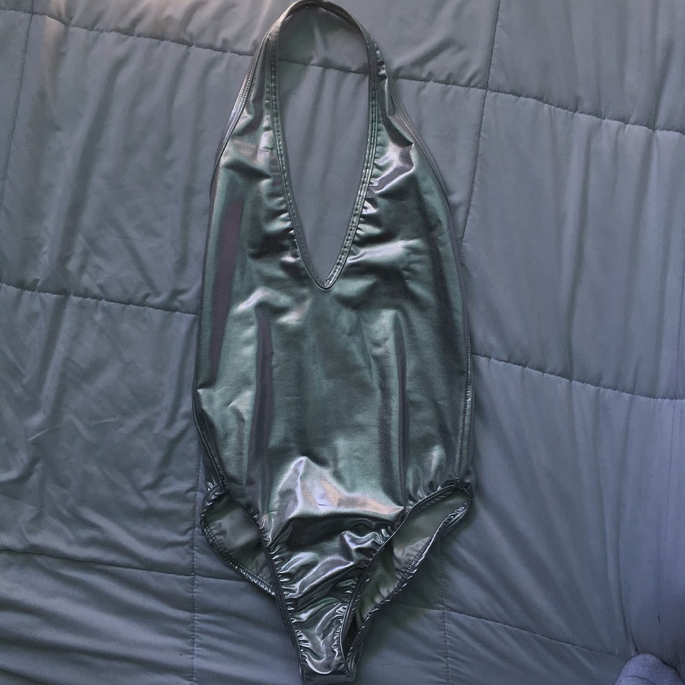 American Apparel shiny bodysuit